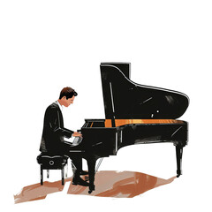 person playing piano