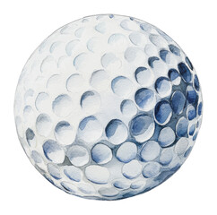 PNG Detailed watercolor illustration of a golf ball