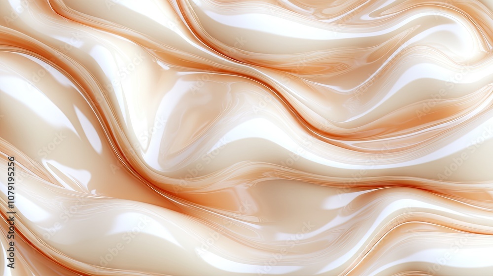 Poster abstract wavy background with smooth creamy texture in soft neutral tones for elegant and modern des