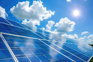 Solar Panels Sky. Powering Ecology with Green Energy Technology