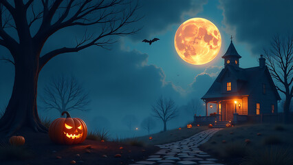 Fototapeta premium halloween night background