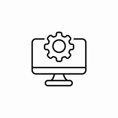 computer configuration icon sign vector