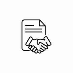 deal contract handshake icon sign vector