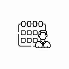 employee working schedule icon sign vector