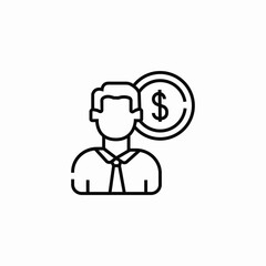 employee salary icon sign vector