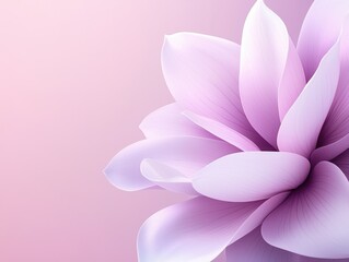 Fototapeta premium A delicate pink flower with soft petals against a gradient background, exuding beauty and serenity.