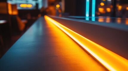 Modern led strip lighting design for ambiance and interior decoration