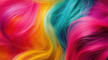 Vibrant Rainbow Hair