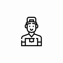 delivery worker icon sign vector