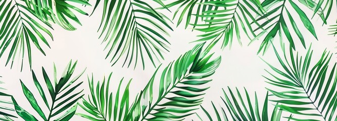 background with space of palm leaves