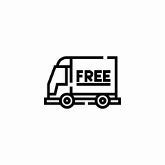free delivery truck icon sign vector