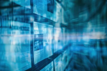 Fototapeta premium Global news network concept with map overlay on abstract background