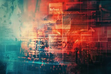 Journalism and media concept background with abstract news visuals