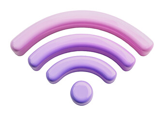 PNG Purple and pink Wi-Fi signal icon