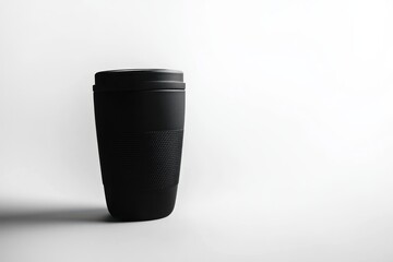 Mattschwarzer Thermobecher isolierter Kaffeebecher to go modernes Design langlebiger Becher für unterwegs stilvolles Trinkgefäß mit Deckel minimalistischer Reisebecher für Kaffee Tee Büro