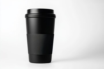 Mattschwarzer Thermobecher isolierter Kaffeebecher to go modernes Design langlebiger Becher für unterwegs stilvolles Trinkgefäß mit Deckel minimalistischer Reisebecher für Kaffee Tee Büro