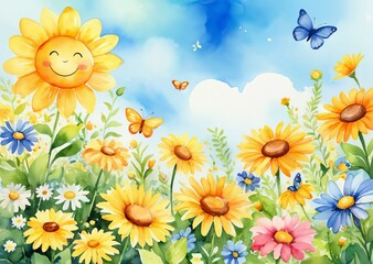 Vibrant Floral Garden Scene