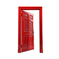 red door isolated on white