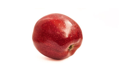 A red delicious apple isolated on white background