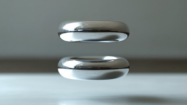 Super cool magnets can float above each other when super cooled with liquid nitrogen.