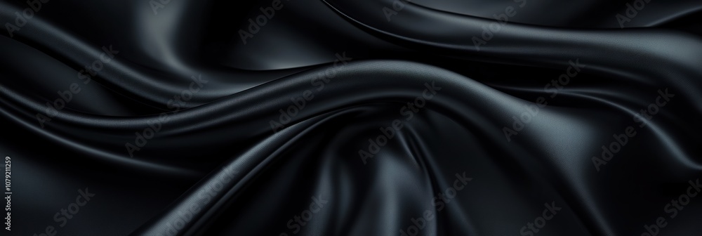 Poster black background with smooth and flowing curves