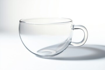 larer Glas Kaffeebecher transparente Teetasse rundes Design minimalistische Glastasse modern elegante Tasse f&uuml;r Kaffee Tee stilvolle Trinkgef&auml;&szlig; K&uuml;chenaccessoire zeitlose Glasoptik
