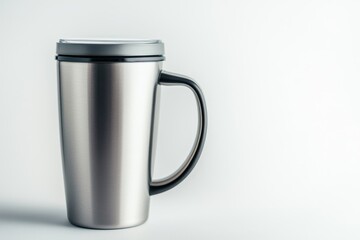 Moderner Edelstahl Thermobecher Reisebecher isolierter Kaffeebecher doppelwandig mit Deckel langlebiger Edelstahl Becher für unterwegs stilvoller Kaffeebecher to go robustes Design