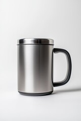 Moderner Edelstahl Thermobecher Reisebecher isolierter Kaffeebecher doppelwandig mit Deckel langlebiger Edelstahl Becher für unterwegs stilvoller Kaffeebecher to go robustes Design