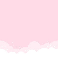 Seamless border of scattered translucent flour in two layers on a pink background