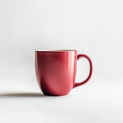 Minimalistische rote Kaffeetasse Porzellan Tasse f&uuml;r Kaffee Tee modernes Design Fotografie wei&szlig;er Hintergrund stilvolle Tasse Dekoration B&uuml;ro K&uuml;chendekor Geschenkidee f&uuml;r Kaffeeliebhaber
