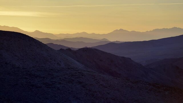 Sunrise in the mountains, Dante's View, Death Valley, California