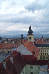 Obraz premium Panorama of the city of Sibiu, Transylvania, Romania 