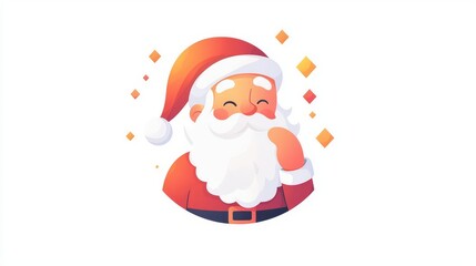 Obraz premium Cheerful Santa Claus character illustration.
