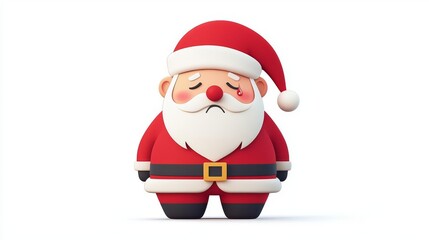 Cute cartoon Santa Claus character design.