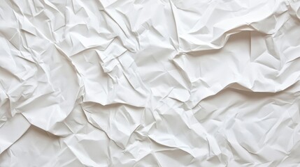 Obraz premium Textured white crumpled paper background for creative design projects