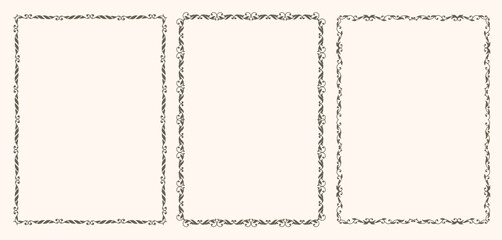 Set of beautiful vintage frames