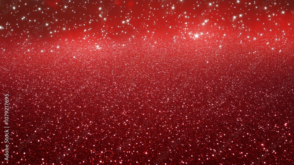Poster horizontal red vector christmas backgrounds with messy pattern of bright light of stars like glitter
