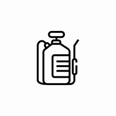 plant sprayer garden bed icon sign vector