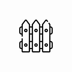 village fence icon sign vector