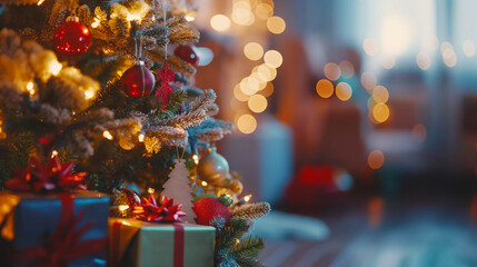 Christmas Tree with Colorful Lights