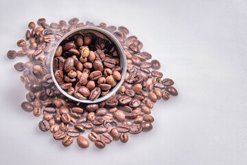coffee beans in a cup