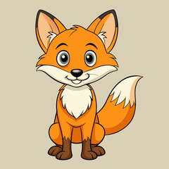 Fox Vector Illustration on white background  