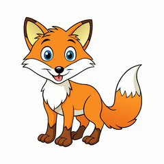 Obraz premium Fox Vector Illustration on white background 