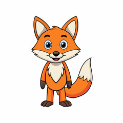 Obraz premium Fox Vector Illustration on white background 