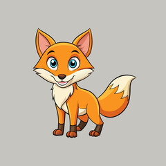 Obraz premium Fox Vector Illustration on white background 
