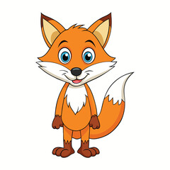 Obraz premium Fox Vector Illustration on white background 