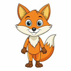 Fox Vector Illustration on white background  