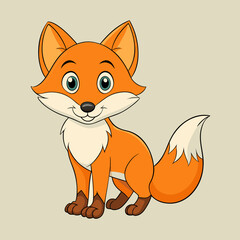 Obraz premium Fox Vector Illustration on white background 