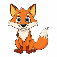 Fox Vector Illustration on white background  
