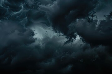 Obraz premium Dark sky during thunderstorm or dark clouds background